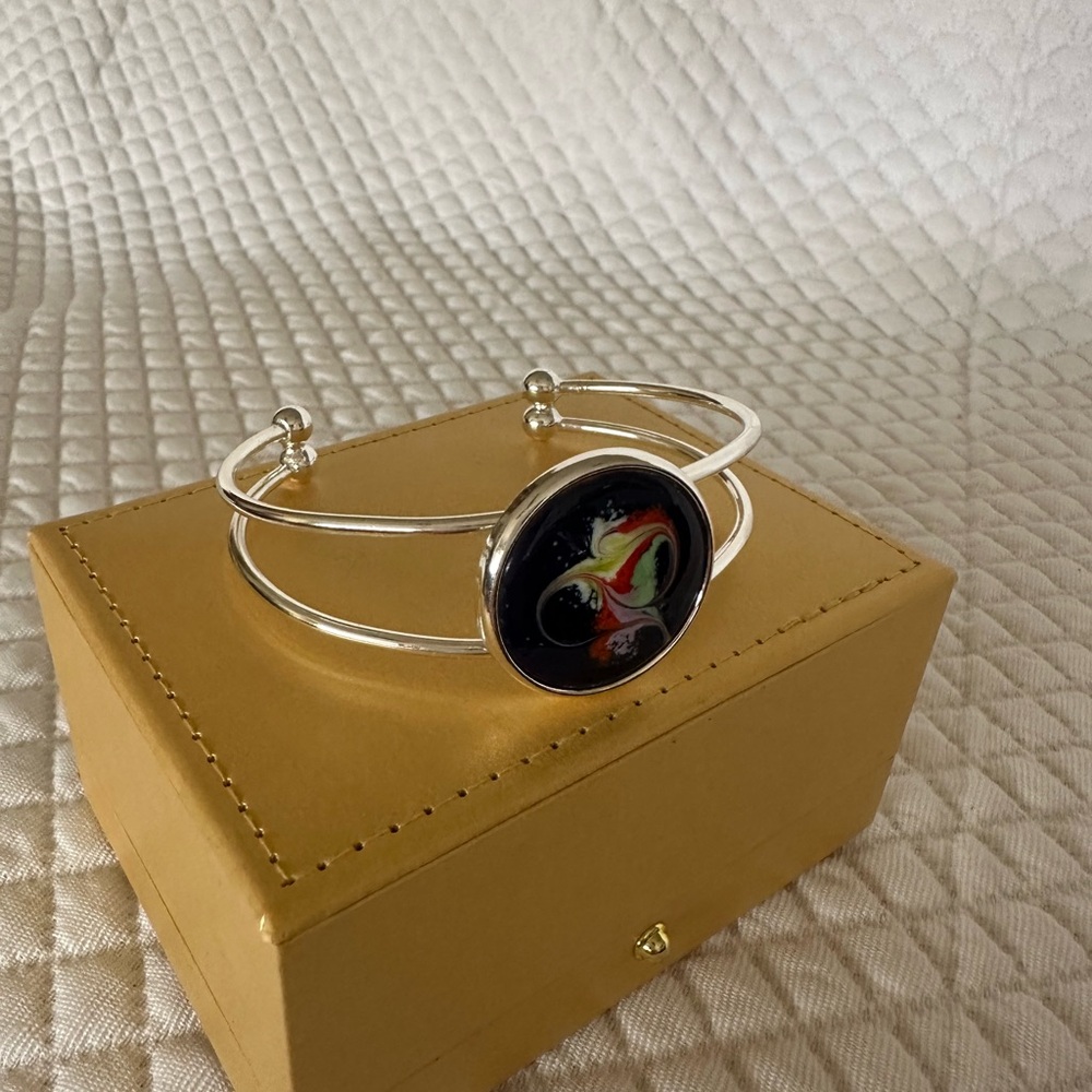♥️Meab Sansa Blue Enamel Adjustable Silver Bracelet from Ireland